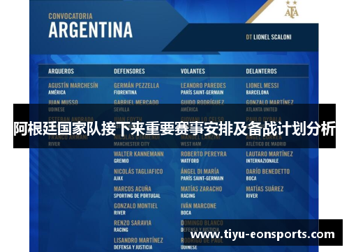 阿根廷国家队接下来重要赛事安排及备战计划分析